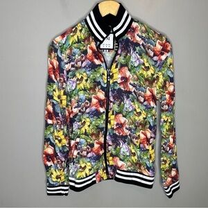 Cactus Man Unisex Floral Full Zip lightweight bomber jacket